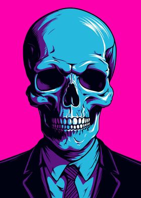 Skull Retro Halloween