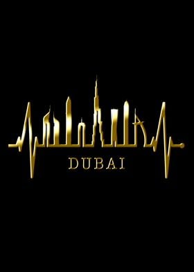 Dubai Skyline Heartbeat