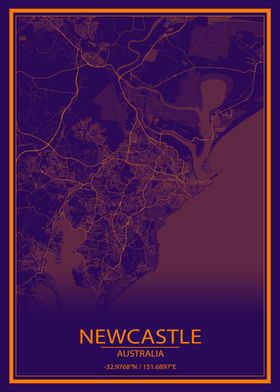 Newcastle Purple City Map