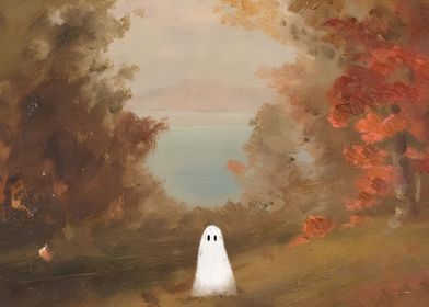 Vintage Cute Spooky Ghost