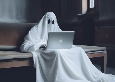 Funny Ghost Coder