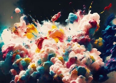 Paint air explosion fluffy