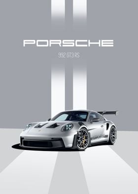 Silver Porsche 911 GT3 RS 
