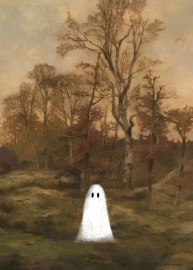 Vintage Cute Spooky Ghost