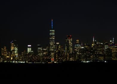 NYC skyline by night