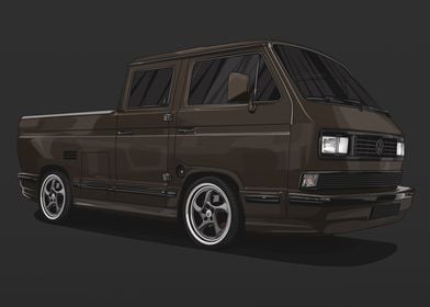 VW T3 Doka Fuchs Brown