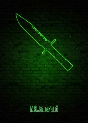 Knife neon artwork