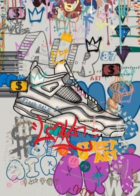 Abstract shoes posters