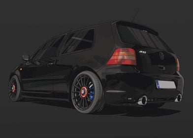 VW Golf MK4 R32 Black