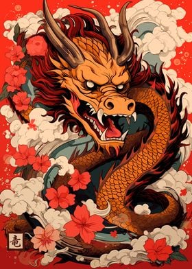 Red Japanese Dragon