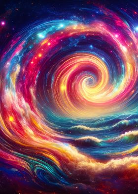 Colorful Digital Art Swirl