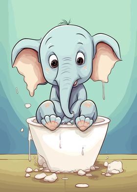 Cute Toilet Elephant