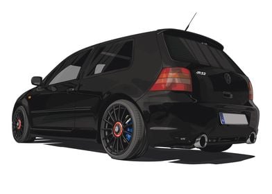 VW Golf MK4 R32 Black