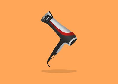 Colorful Hair Dryer vector