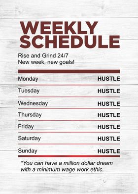 weekly schedule to success