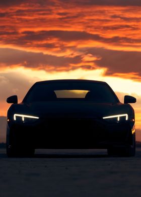 Audi R8 sunset 