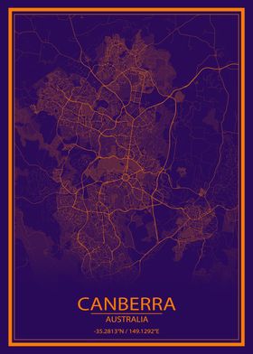 Canberra Purple City Map