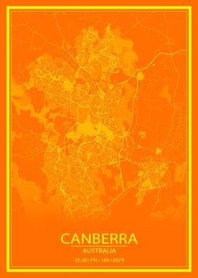 Canberra Orange City Map