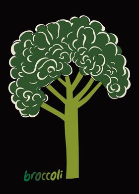 BROCCOLI Retro Poster