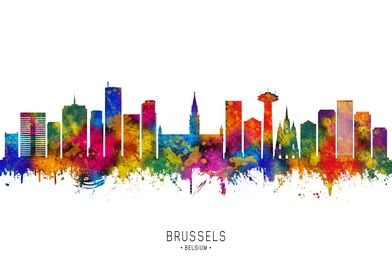 Brussels Belgium Skyline