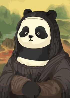 Panda in Monalisa Style