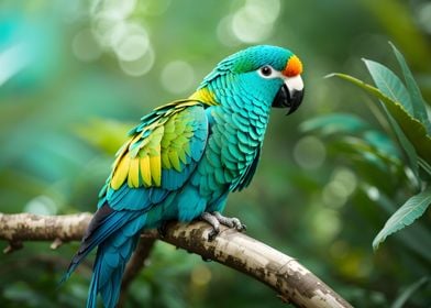 Turquoise parrot bird