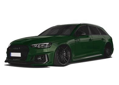 Audi RS4 B9 Avant Green