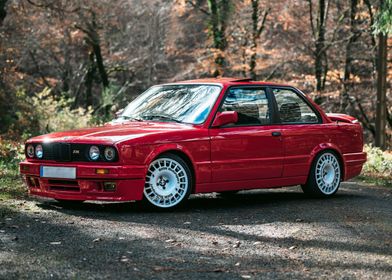 BMW E30 M3 Landscape Red