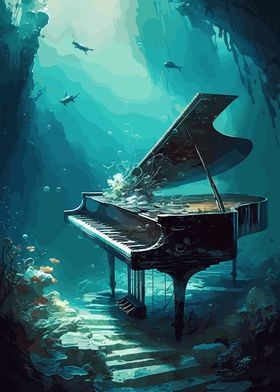 Piano Lost Underwater