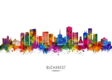 Bucharest Romania Skyline