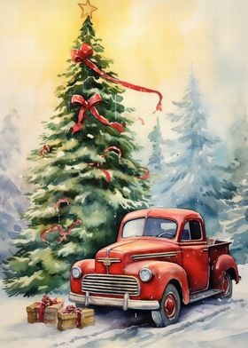 Christmas Tree and Car