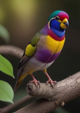 Gouldian finch bird