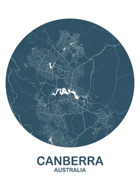 Canberra Blue Circle Map