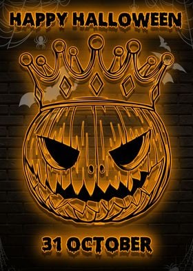 crown pumpkin halloween