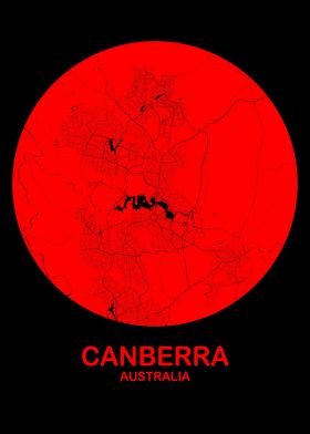 Canberra Red Circle Map