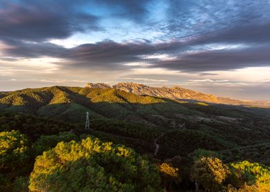 Montserrat on the sunset