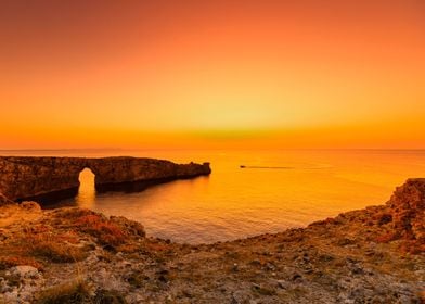 Sunset on an exotic island