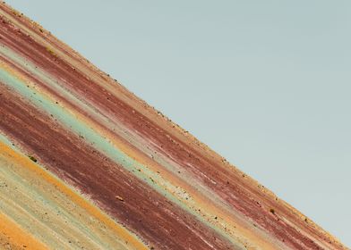 Rainbow mountain close up