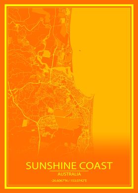 Sunshine Coast Orange Map