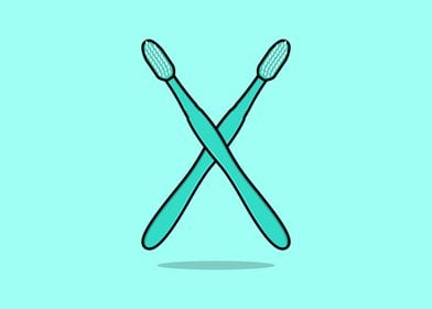 Toothbrush vector icon 