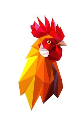 lowpoly chiken face