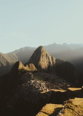 Machu Picchu warm sunrise