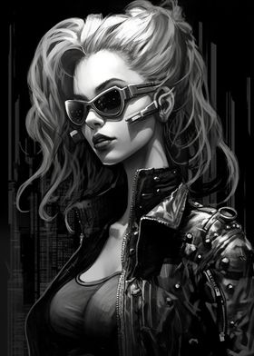 Cyborg Agent with Sunglass