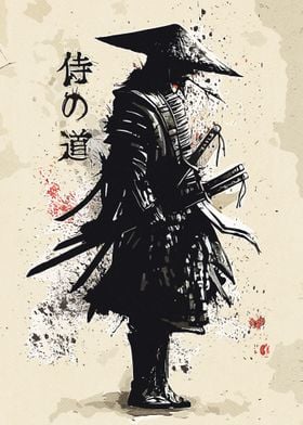 Retro Japanese Samurai