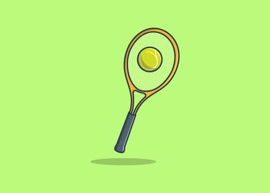 Tennis Ball with Racket