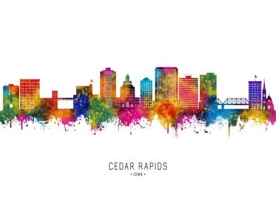 Cedar Rapids Iowa Skyline