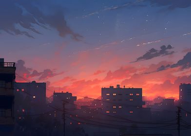 Cityscape Dawn Sunset