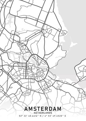 amsterdam map minimalist