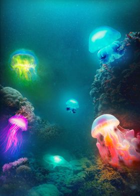 Fluorescent jellyfish vibe