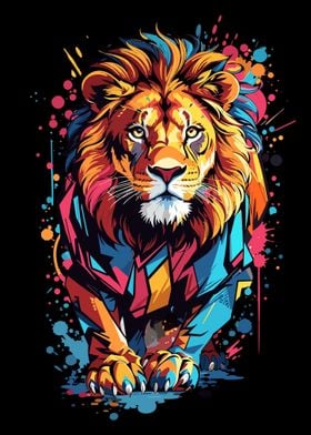 Lion Graffiti Style